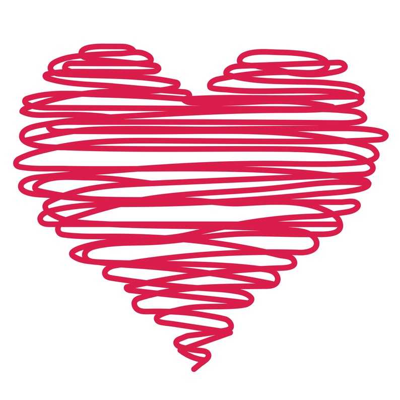 Heart Scribble Cut File, Scribble Heart Svg, (Zip Folder With .Svg, Png,.Pdf, And Studio 3 Files)#1