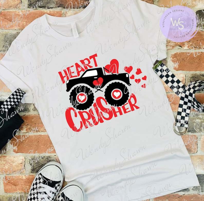 Heart Crusher SVG, Cute Heart Svg, Cute Valentines Design, Boys Shirt, Boys Valentine Design, Cut File, Sublimation, Digital File, Instant Download#2