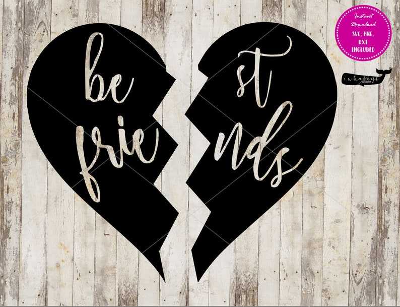 Best Friends Heart SVG PNG#1