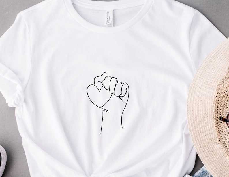 Hand One Line With Heart Svg For Cut File, Heart Outline Svg, For Valentine’s, Love Wedding, Symbol For Logo, Vector Illustration#7