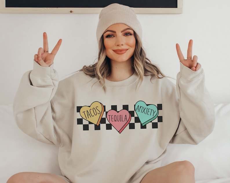 Valentines Day Tacos Tequila Anxiety Svg, Conversation Hearts Svg#3