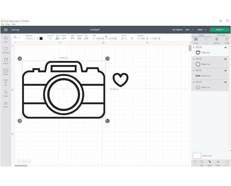 Camera With Heart SVG, Heart Outline Svg, Camera Svg Files, Vinyl, Cricut, Silhouette#4