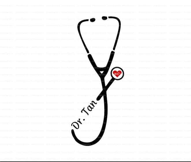 Nurse Stethoscope SVG, Heart Stethoscope Svg#1