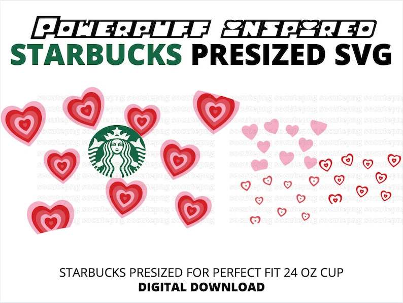 Powerpuff Girls Inspired Starbucks Presized Wrap SVG Creativity and Fun Digital Download  