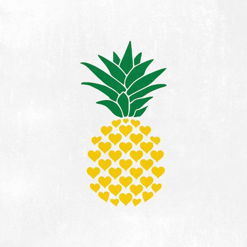 Pineapple Hearts SVG Creativity and Fun Digital Download  