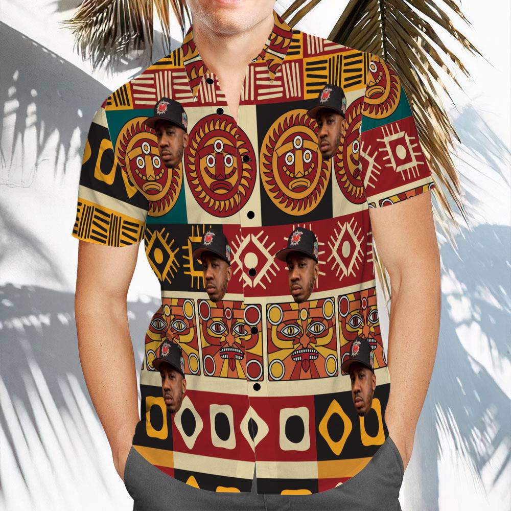 Benny The Butcher Hawaiian Shirt Custom Photo Hawaiian Shirt Retro Patterns  Hawaiian Shirt