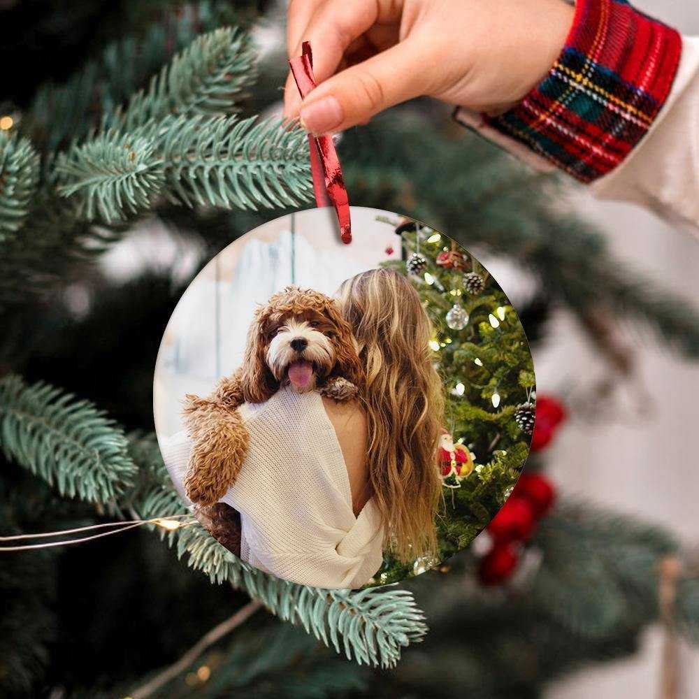 Personalized Photo Ornament Double Sides 2020 Stink Stank Stunk Grinch Hand Christmas Merry Christmas Gifts for Family