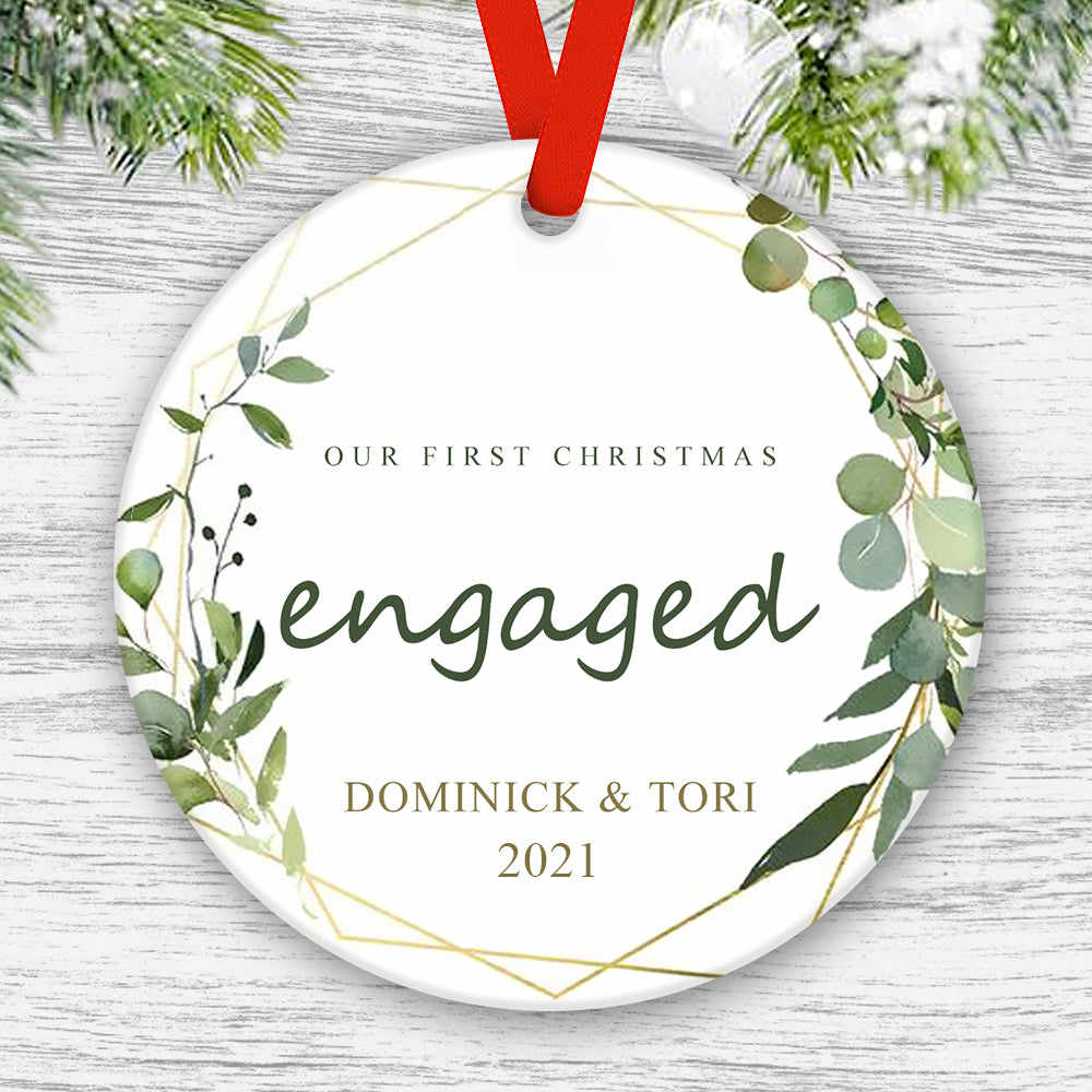 Custom Ornaments Engraved Ornaments Engagement Gift