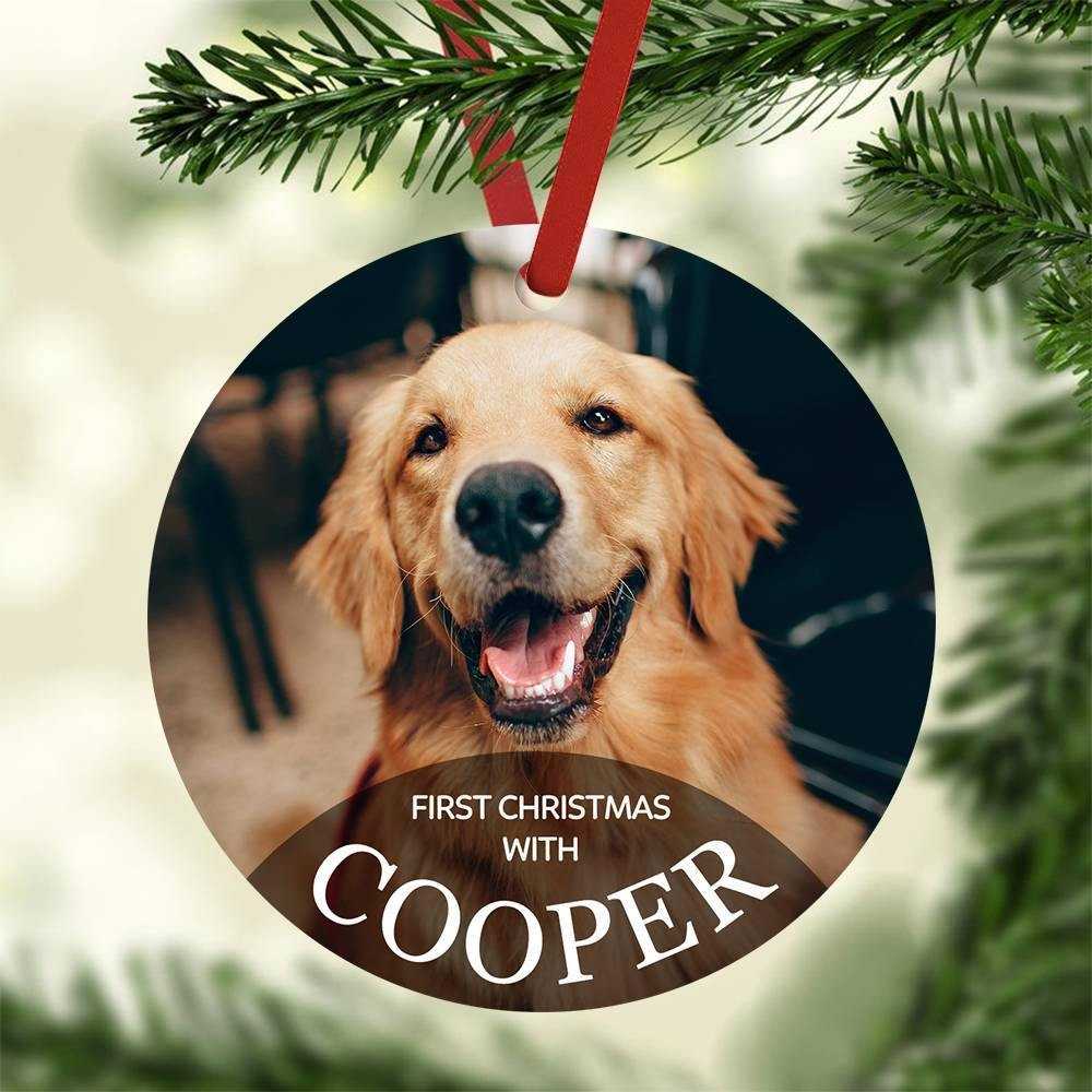 Custom Photo Ornament with Engraving Babies Gift