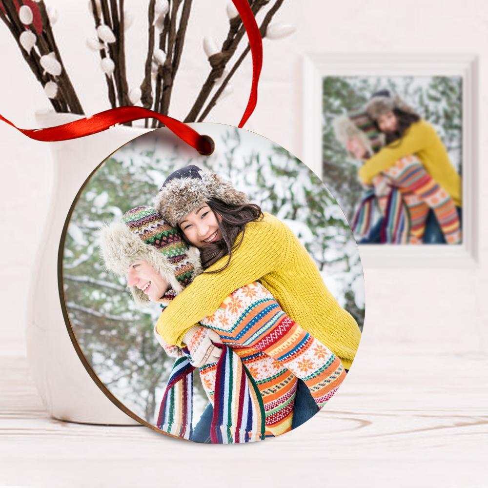Custom Scannable Spotify Code Ornaments Hanging Ornament, Photo Music Song Ornaments Pink Memorial Gifts