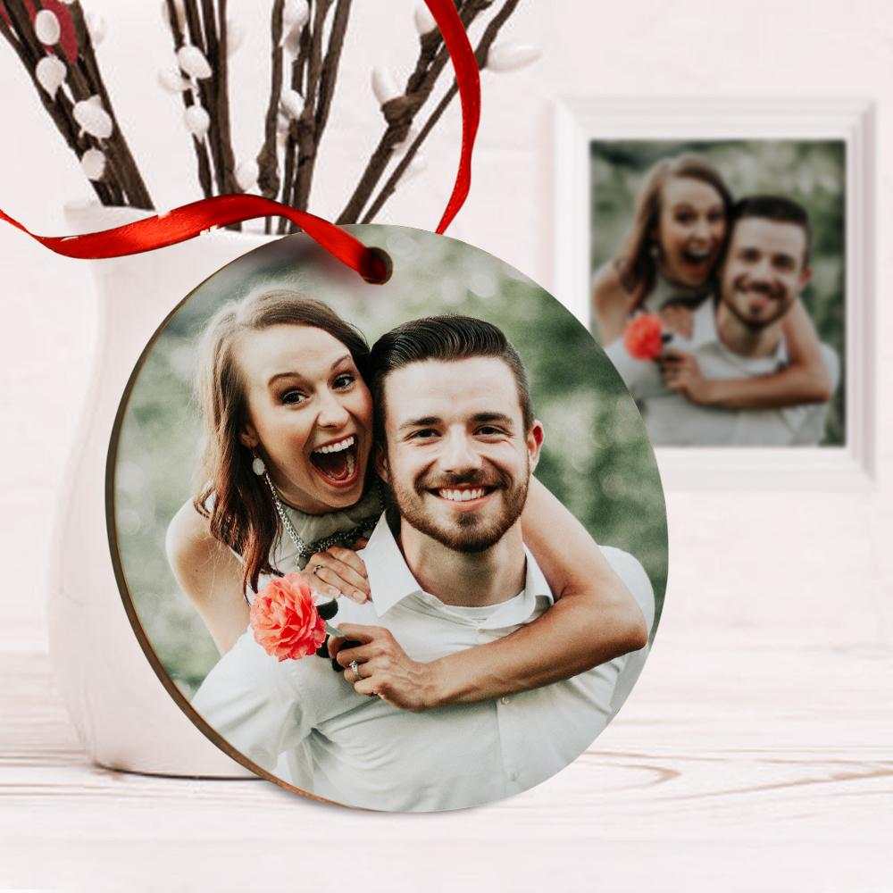 Scannable Spotify Code Ornaments Photo Hanging Ornament, Engraved Custom Music Song Ornament Green Gifts for Couple's