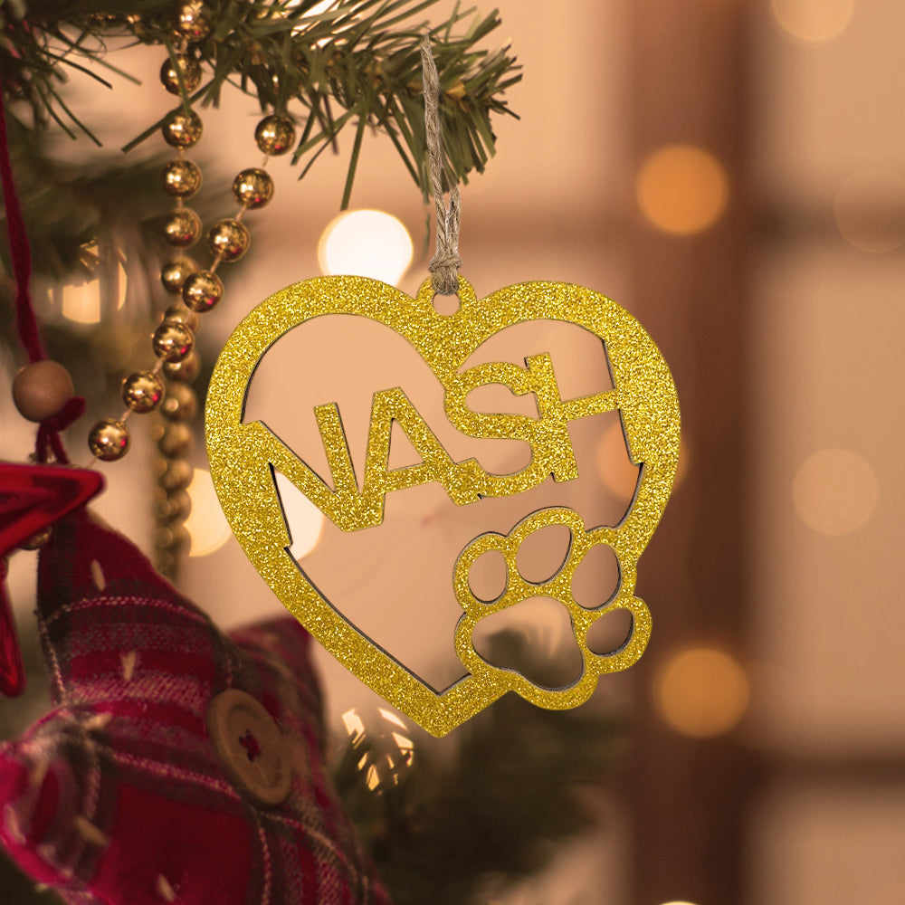Personalized Wood Dog Name Christmas Decoration for Pet Lover