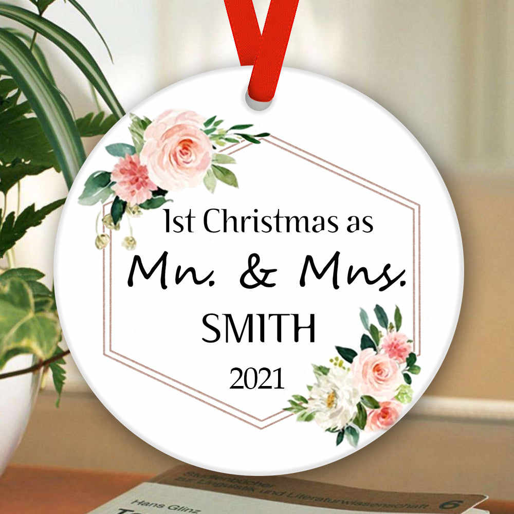 Custom Engraved Ornament1st Christmas Gift