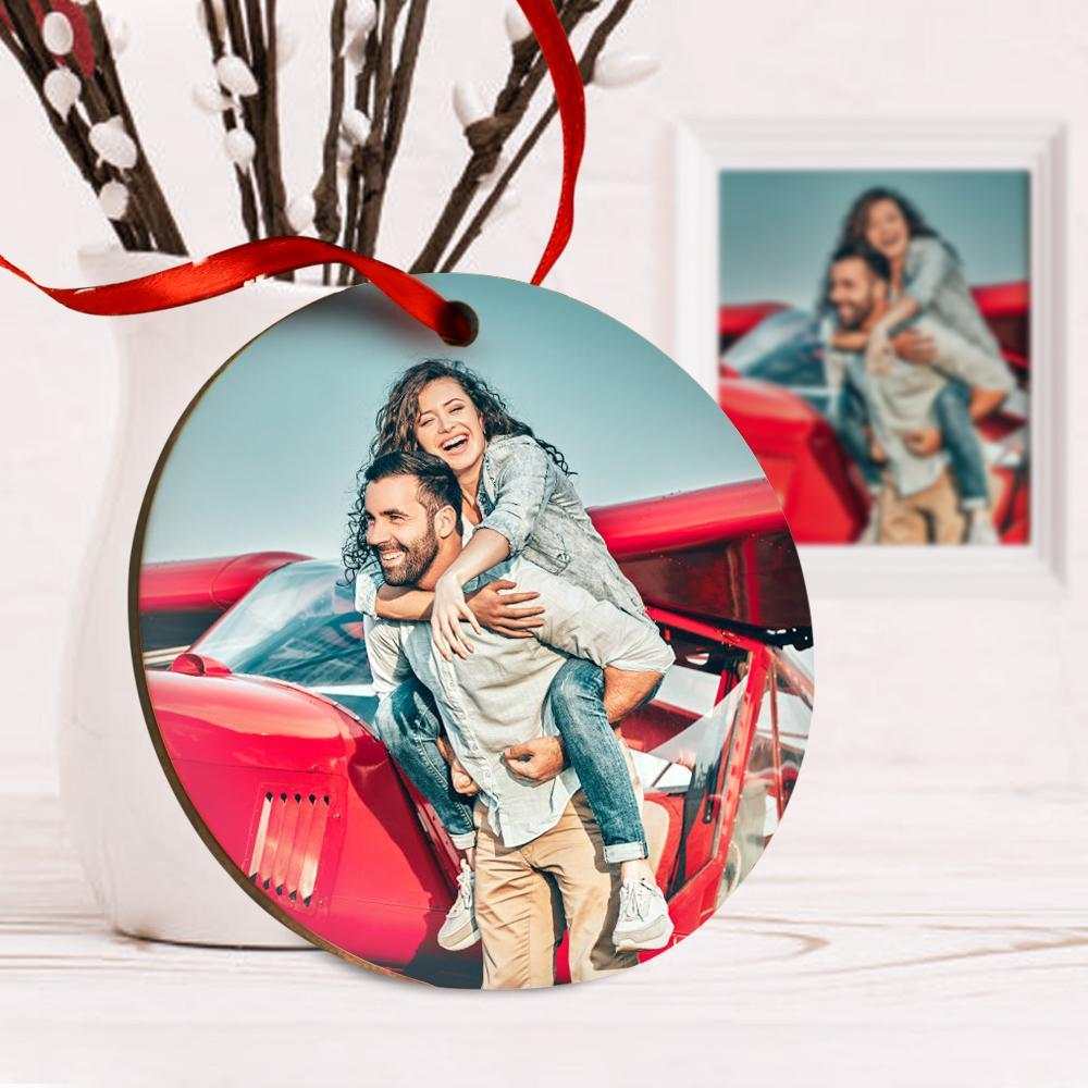 Scannable Spotify Code Ornaments Photo Hanging Ornament, Engraved Custom Music Song Ornament Black Gifts