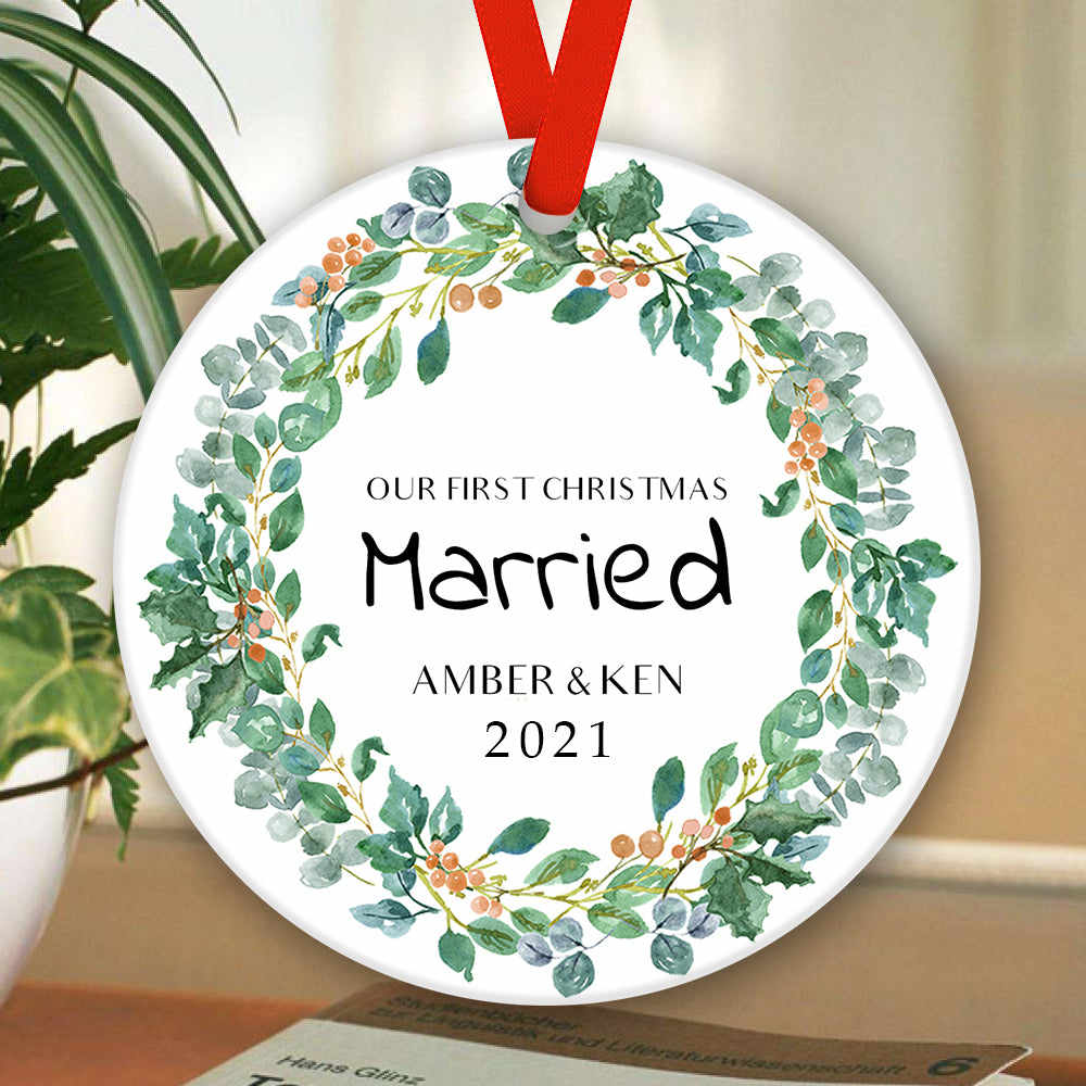 Personalized Engraved Ornament Wedding Gift