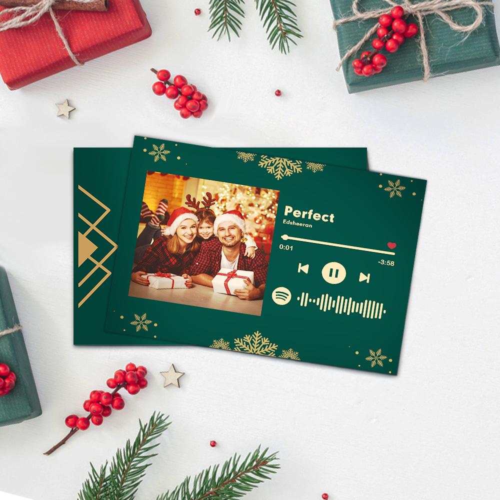 Custom Christmas Spotify Code Music Greeting Cards Christmas Photo Gift Cards