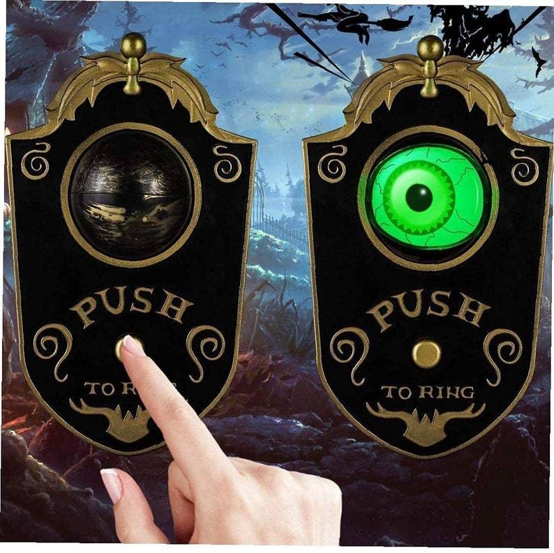 Eyeball Doorbell for Halloween Door Decoration Animated OneEyed