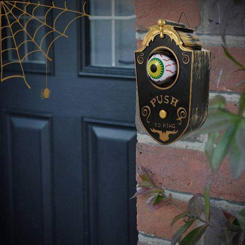 Eyeball Doorbell for Halloween Door Decoration Animated OneEyed
