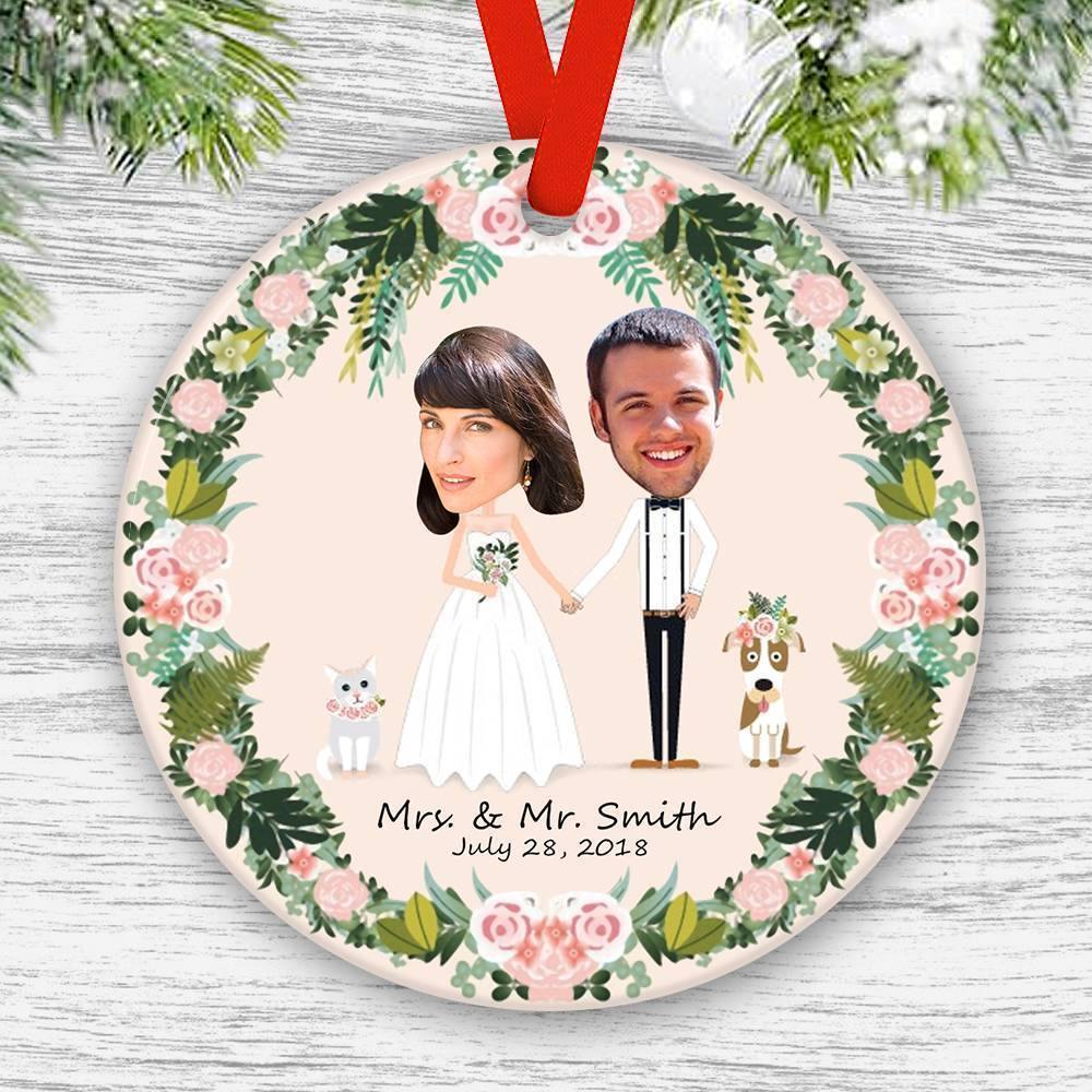 Custom Photo Ornament with Engraving Engagement Gift - Avatar ...