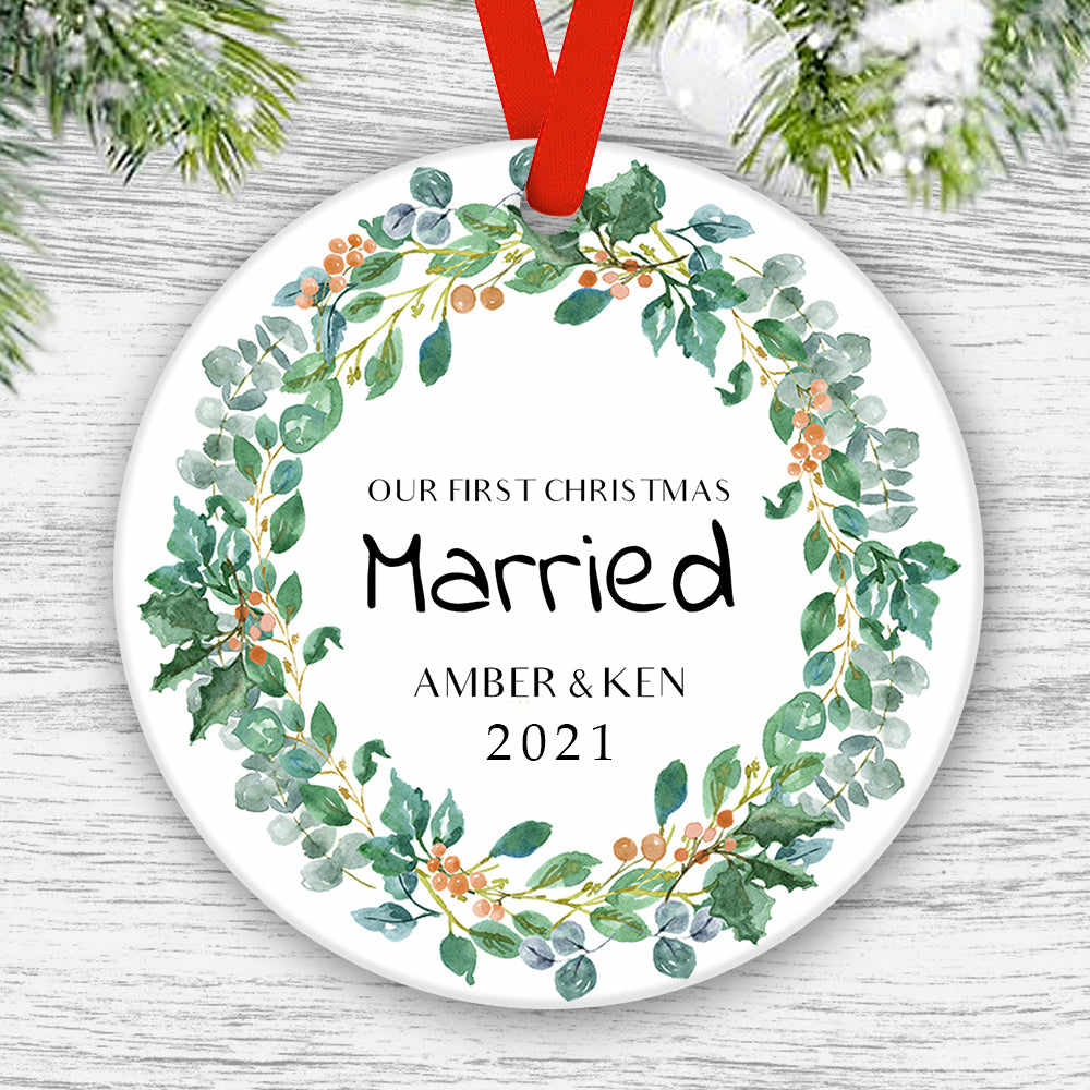 Personalized Engraved Ornament Wedding Gift