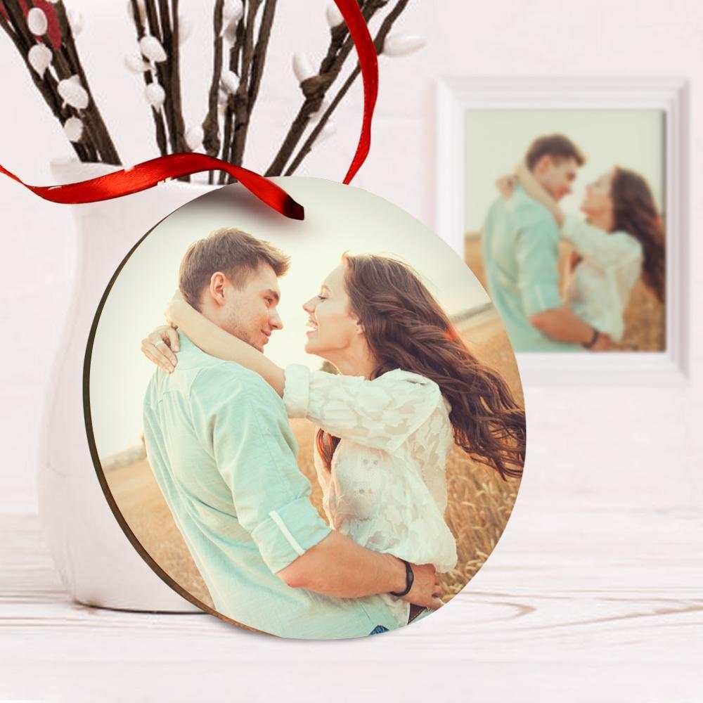 Scannable Spotify Code Ornaments Hanging Ornament, Photo Music Song Ornaments Yellow Memorial Gifts Christmas Gifts