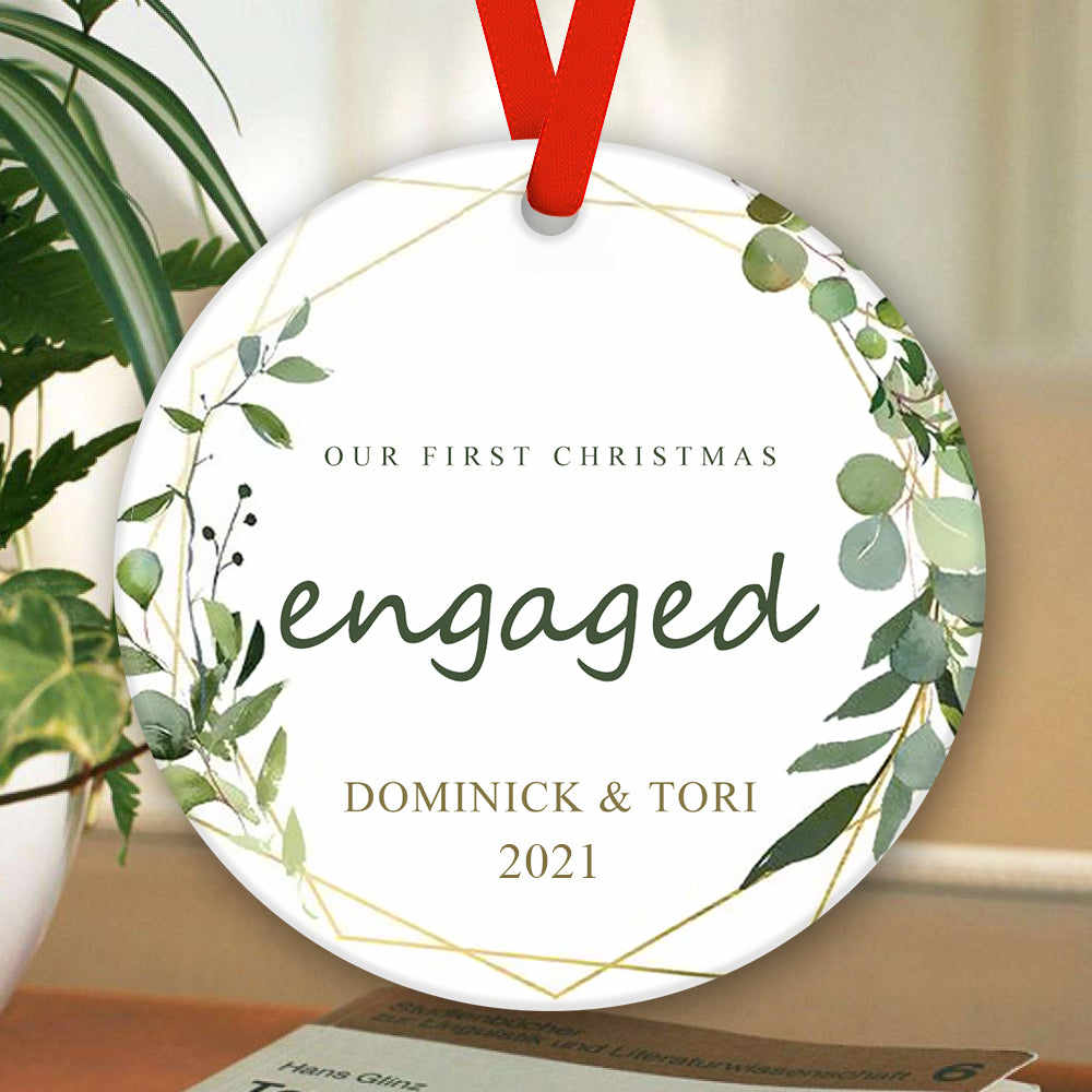 Custom Ornaments Engraved Ornaments Engagement Gift