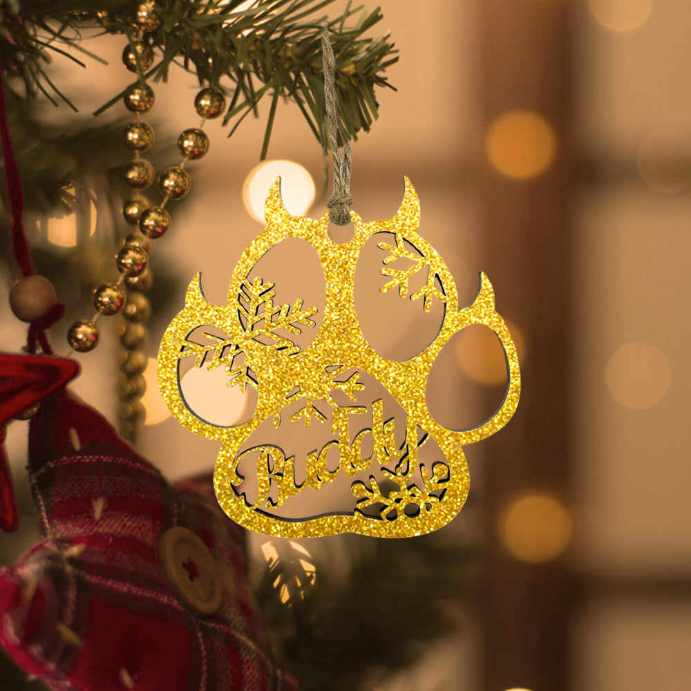 Personalized Wood Pet Name Christmas Ornament Gifts for Family Pet Lover