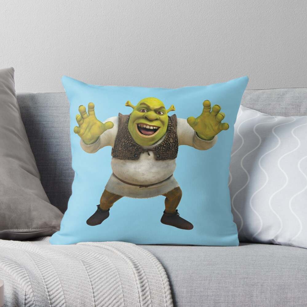 The Shrek Family Throw Pillow, Shrek Fiona _amp_ Shrek Get Ogre It Throw  Pillow