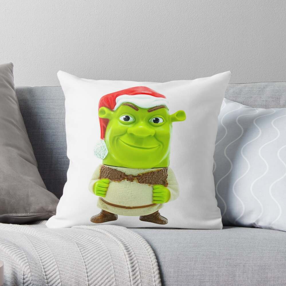 Shrek Face Meme Throw Pillow, Shrek Movie Pillow Cases Gifts Unisex Adults