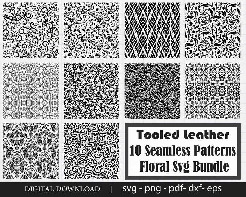 TOOLED LEATHER SVG **Digital Download Only**