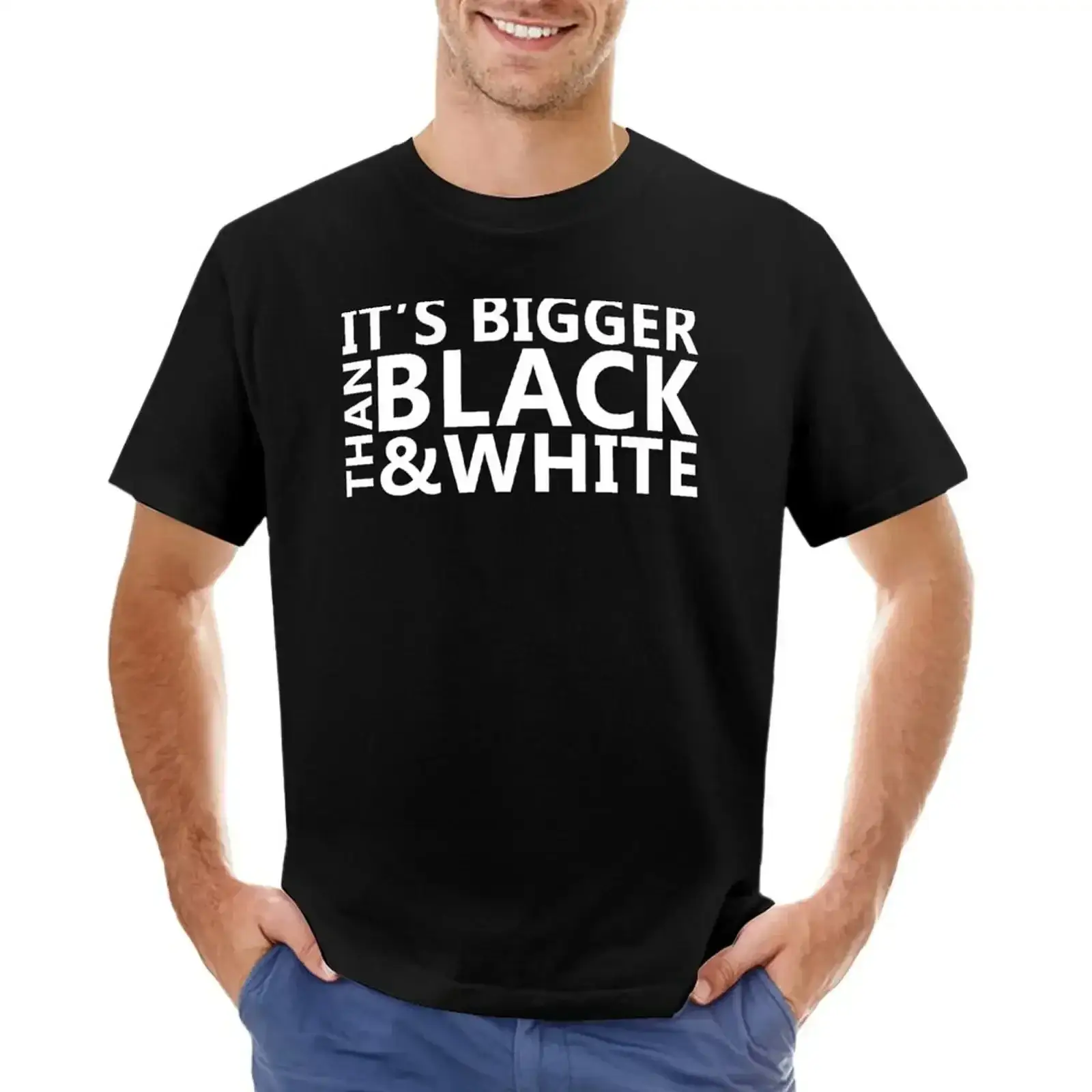 Jidion Merch BLM Its Bigger Than Black And White T-shirt