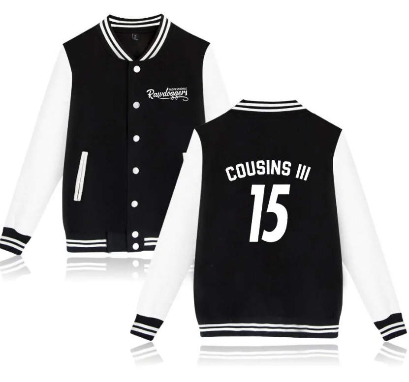 Jidion Baseball Jacket Professional Rawdogger Cousins III Jidion Official Merch Hoodie for Gift