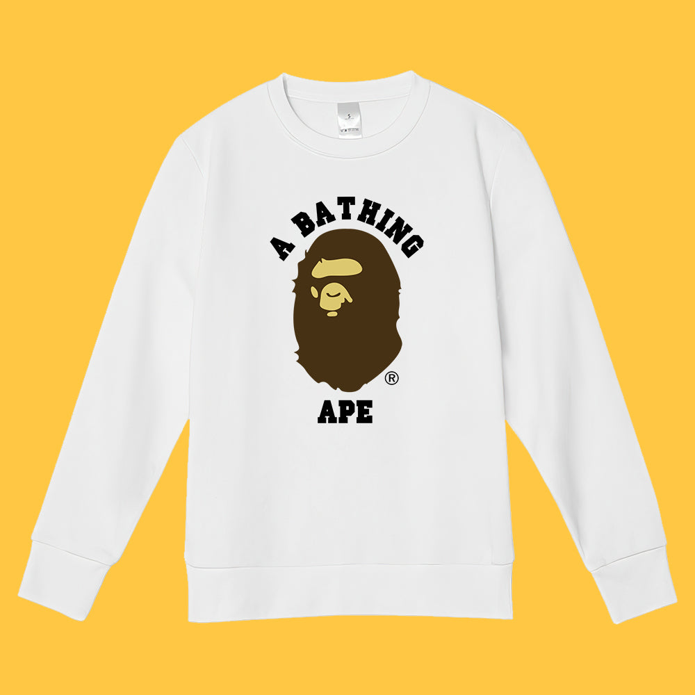 White clearance bape sweatshirt