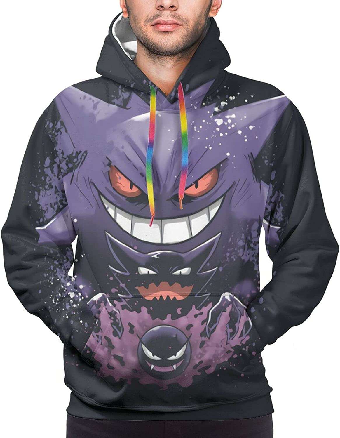 Gengar Themed French Terry Zip-Up Hoodie - Adult