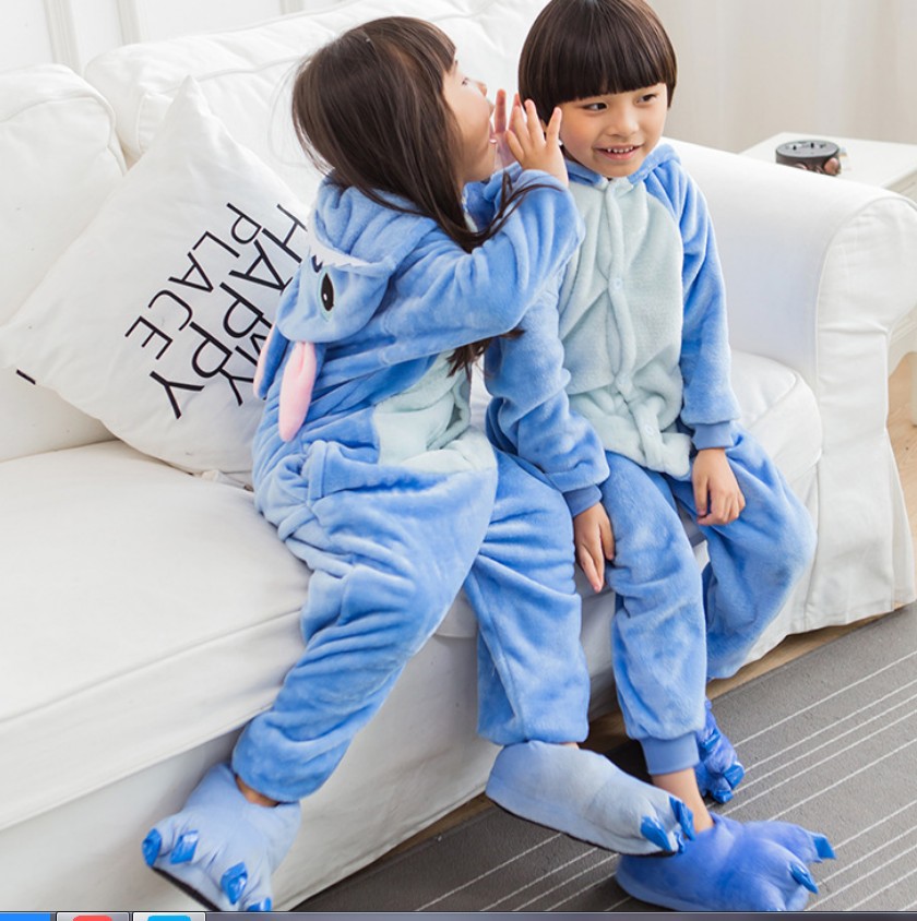 Stitch Costume Cartoon Animal One Piece Pajamas