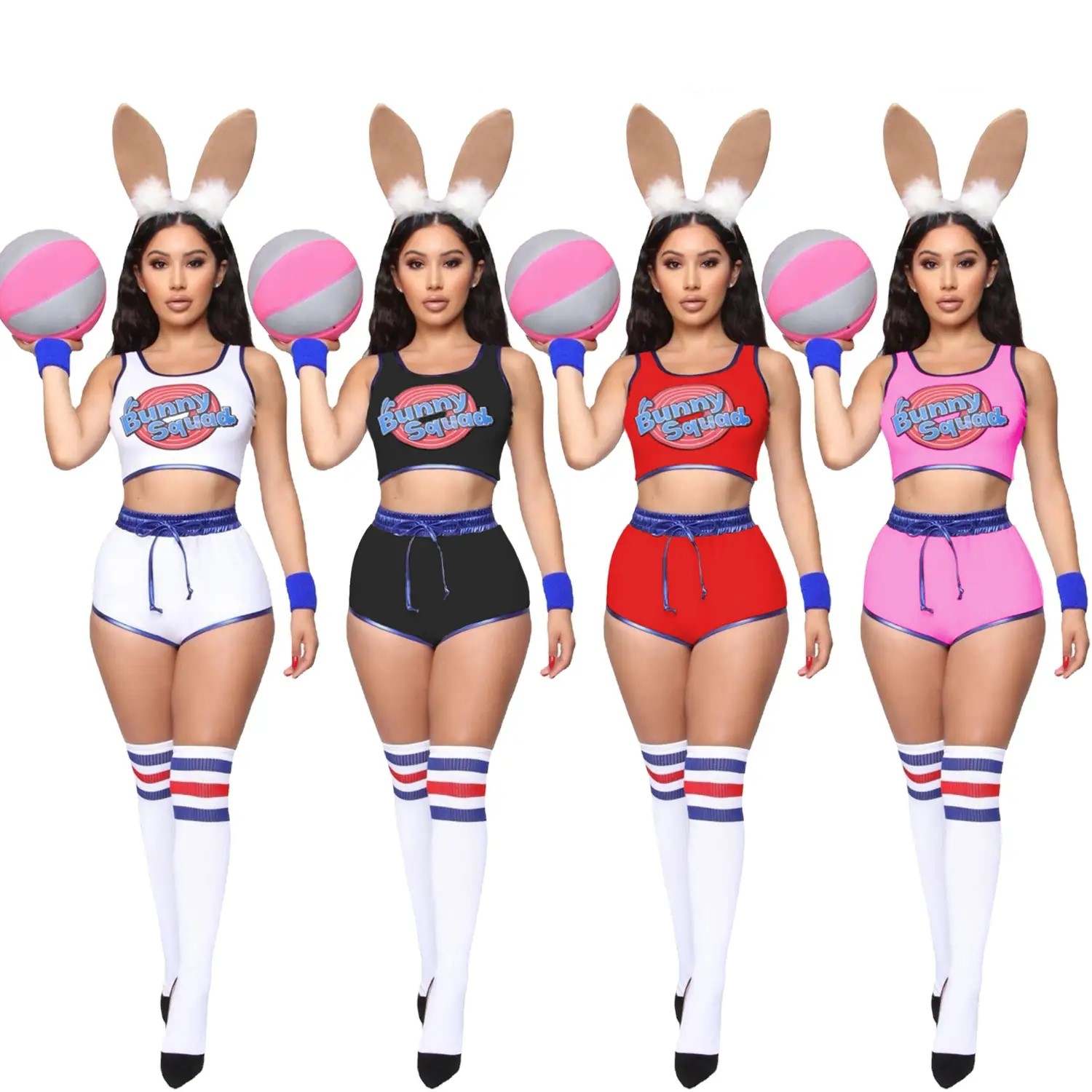 Lola Bunny Costume, Women's Halloween Top And Shorts Set Without  Accessories