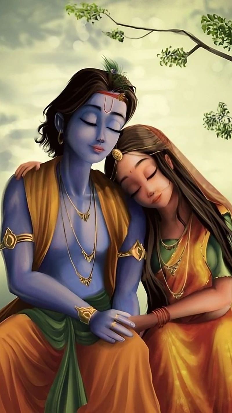 Radha Krishna Animated Images of interdependence