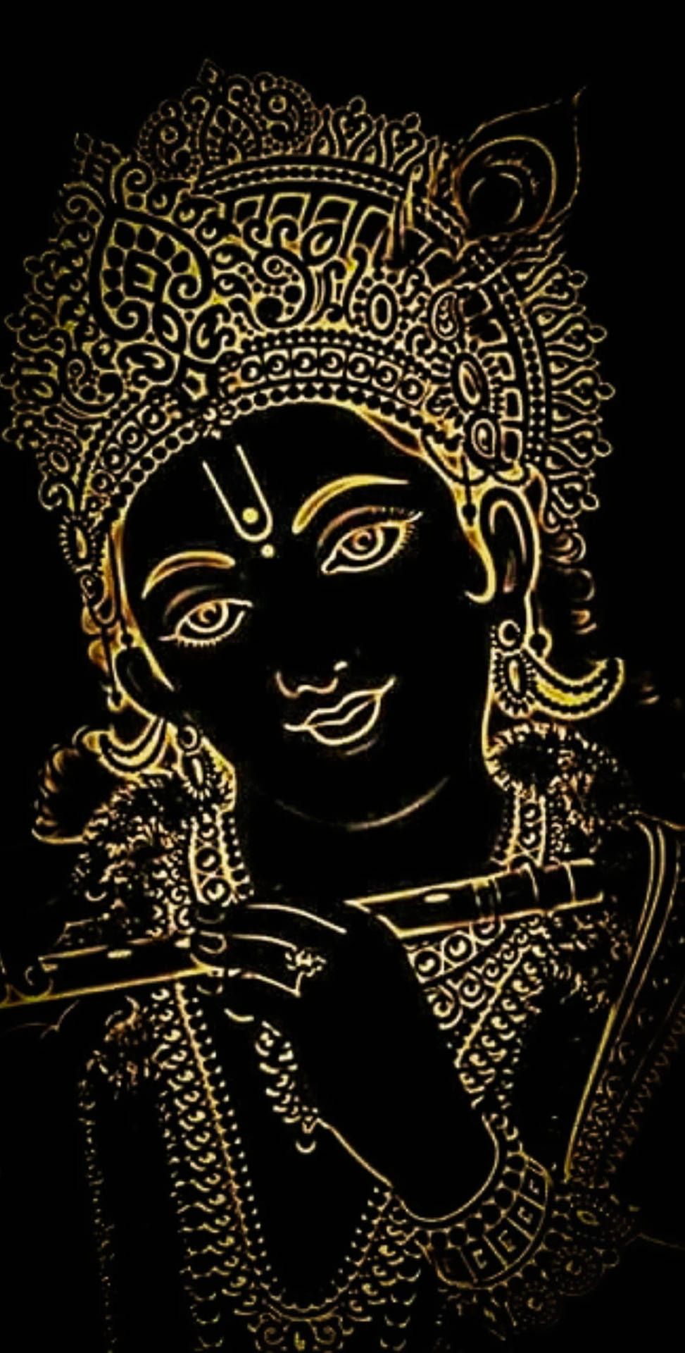 krishna images black background art