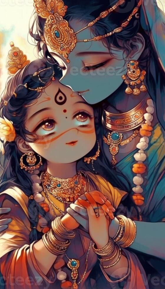 Radha Krishna Animated Wallpaper love