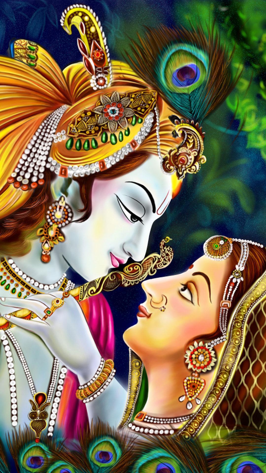 Radha Krishna Love Painting Images Wall Canvas M