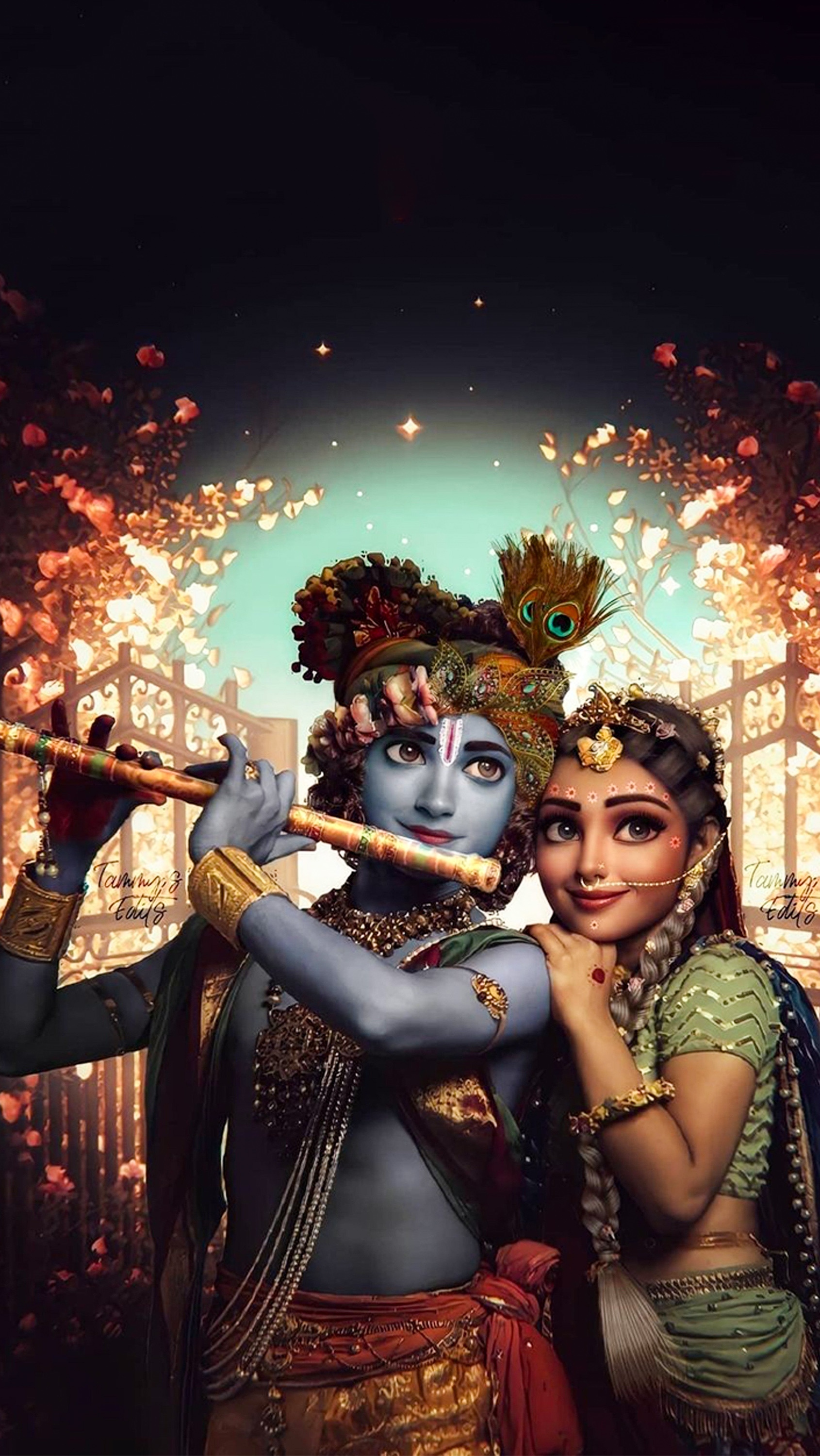 Indian Art - Digital Painting - Krishna with Flute - Posters by Raghuraman  | Buy Posters, Frames, Canvas & Digital Art Prints | Small, Compact, Medium  and Large Variants