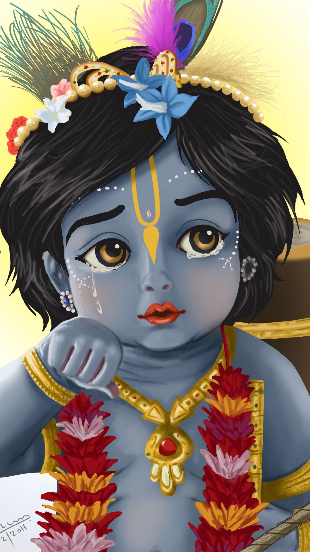 HD wallpaper: Cute Lord Krishna, Lord Krishna illustration, God,  representation | Wallpaper Flare