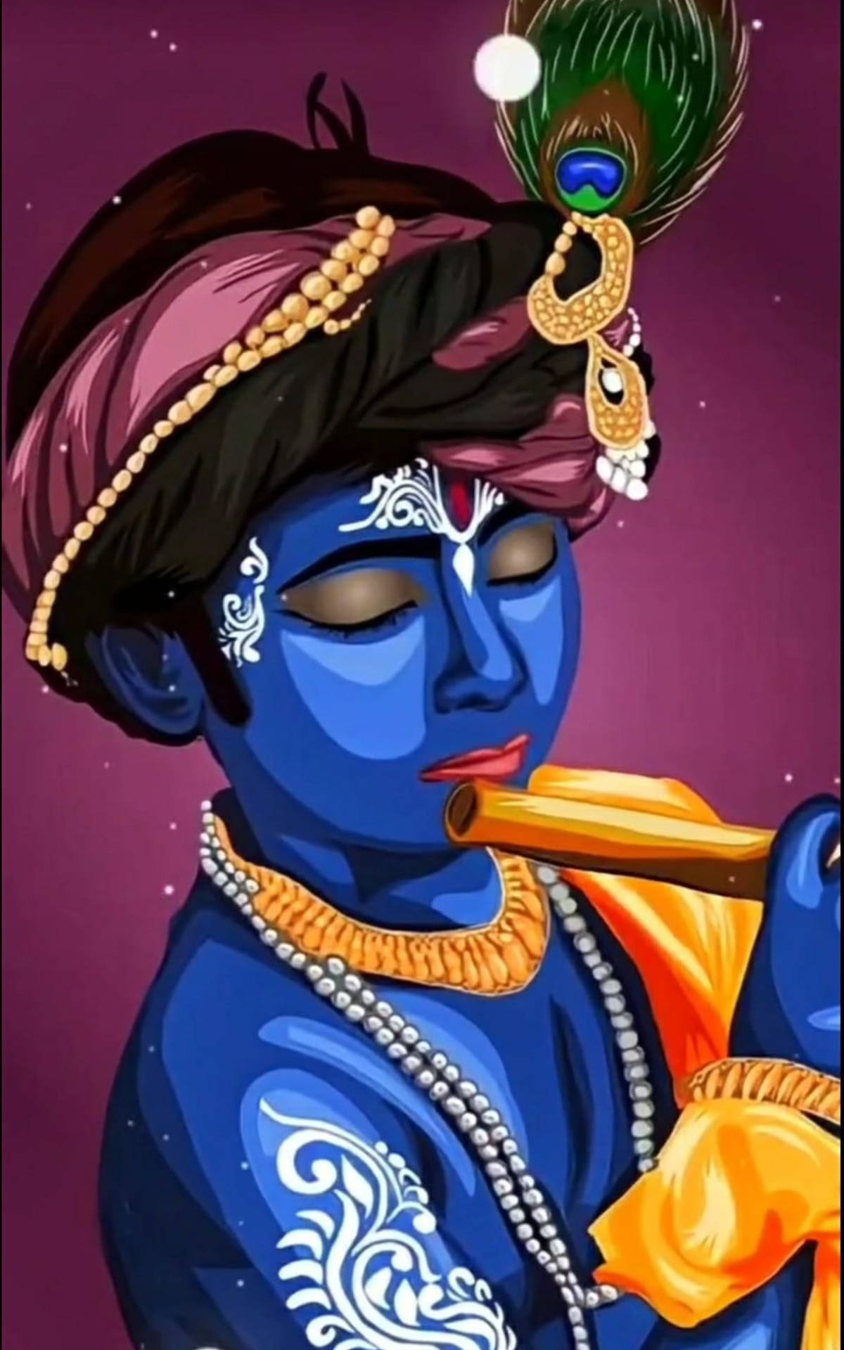 Krishna Art, kishan, kanhaiya, krsna, rama, vishnu, cute, HD phone wallpaper  | Peakpx