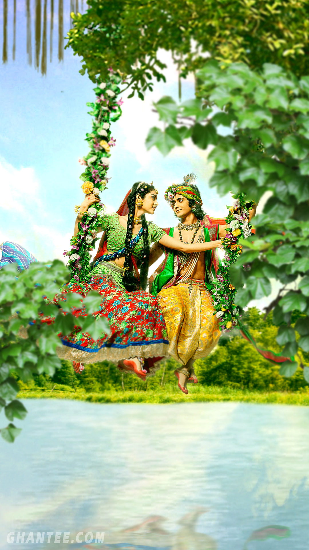 Radha Krishna Love Wallpaper Classic Krishna Wallpaper Digital Download |  iphonekrishnawallpaper.in