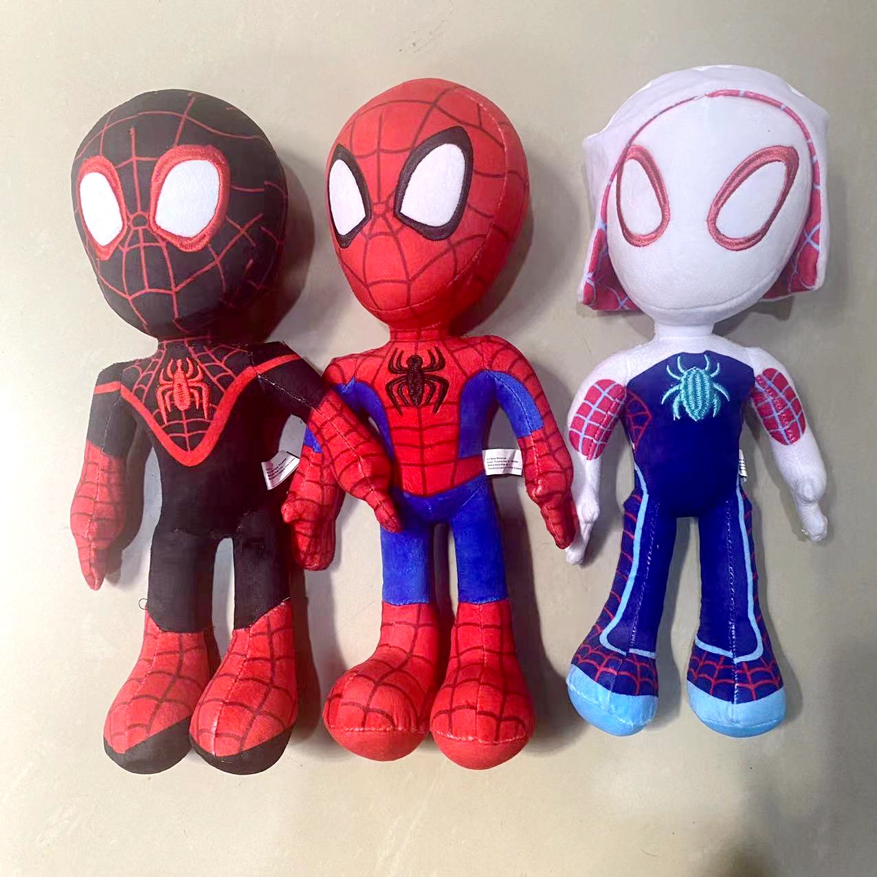 black spiderman plush