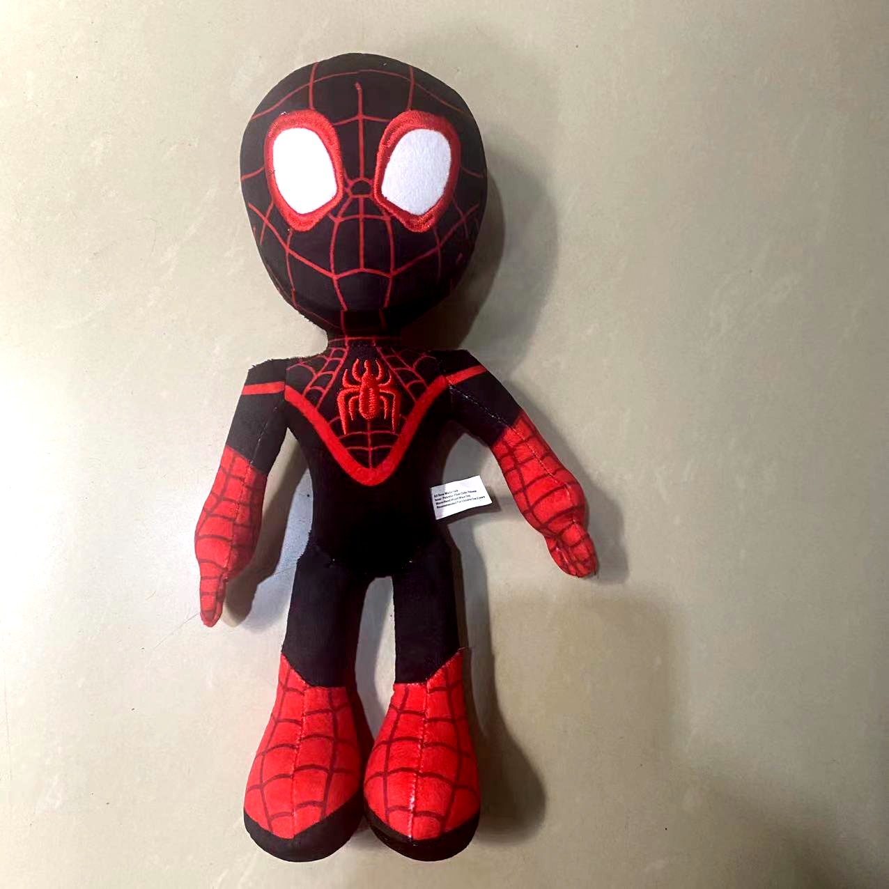 black spiderman plush