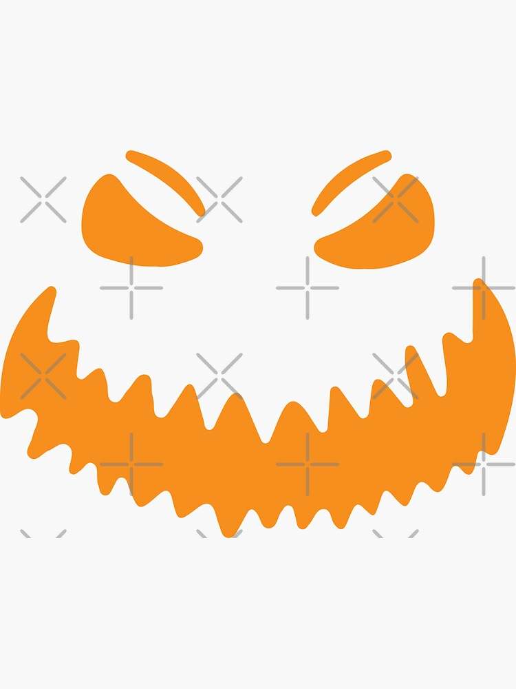 Halloween Costume Sticker Beautiful And Refined Glossy Pumpkin Face Stickers  #1