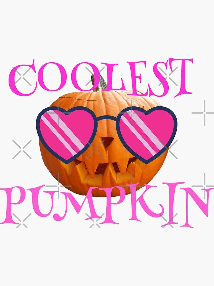 Copy Of Coolest Pumpkin Sticker Beautiful And Refined Glossy Pink Pumpkin Stickers  #1