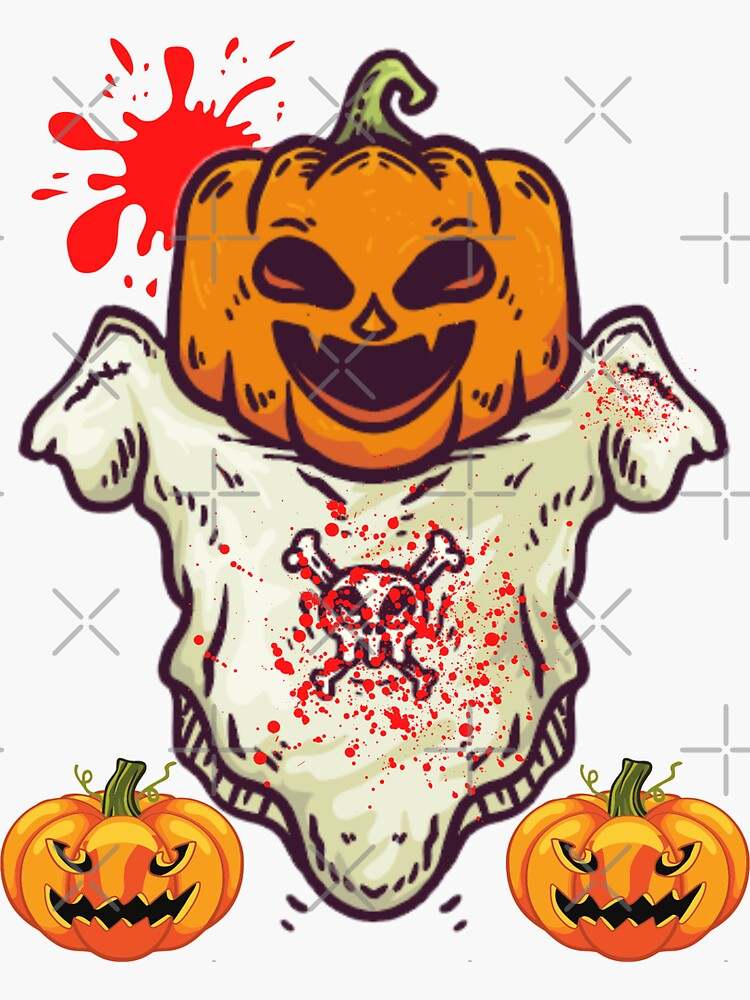 Graffiti Pumpkin Vinyl Sticker Beautiful And Refined Glossy Pumpkin Face Stickers  #1