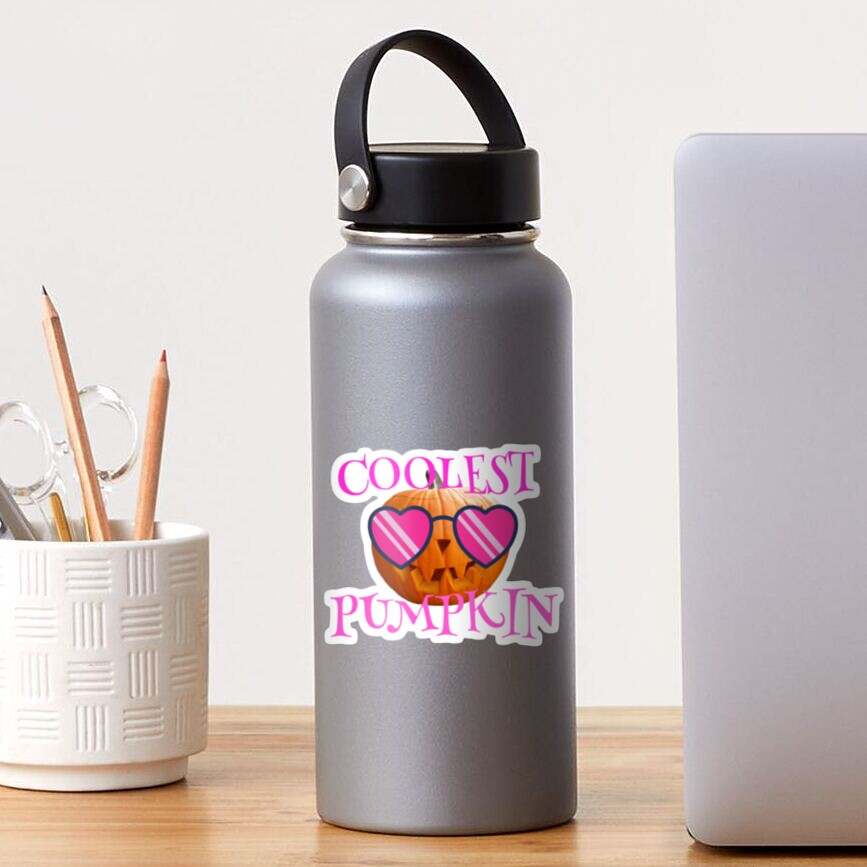 Copy Of Coolest Pumpkin Sticker Beautiful And Refined Glossy Pink Pumpkin Stickers  #2